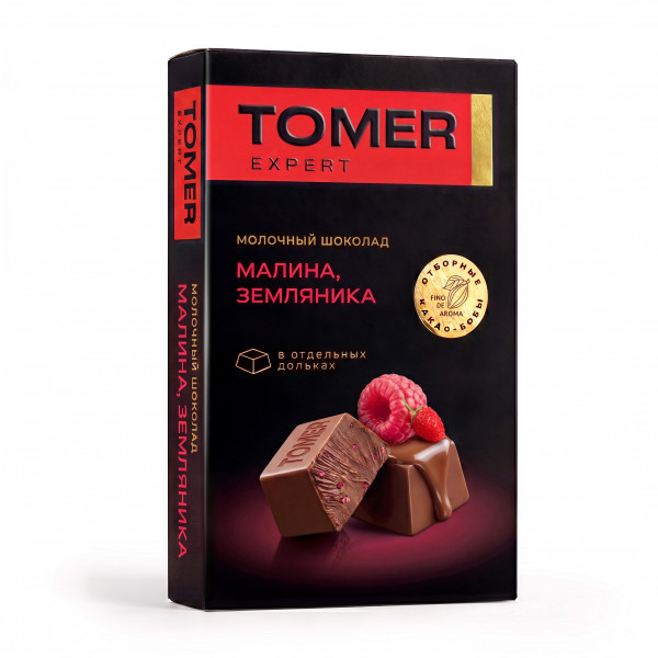 №1 Фабрика Томер   Молочный шоколад Малина-Земляника, 90г  в Крымске