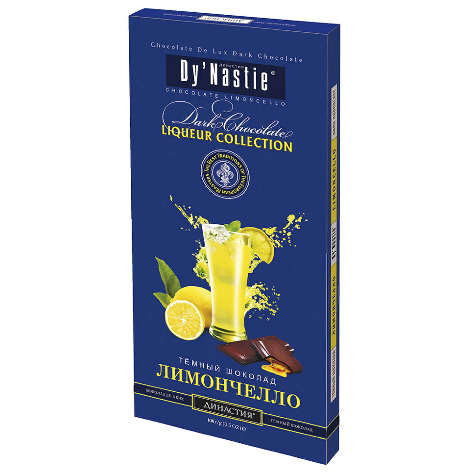  Династия Шоколад "Лимончело", (блок 10шт по 100г)  в Крымске