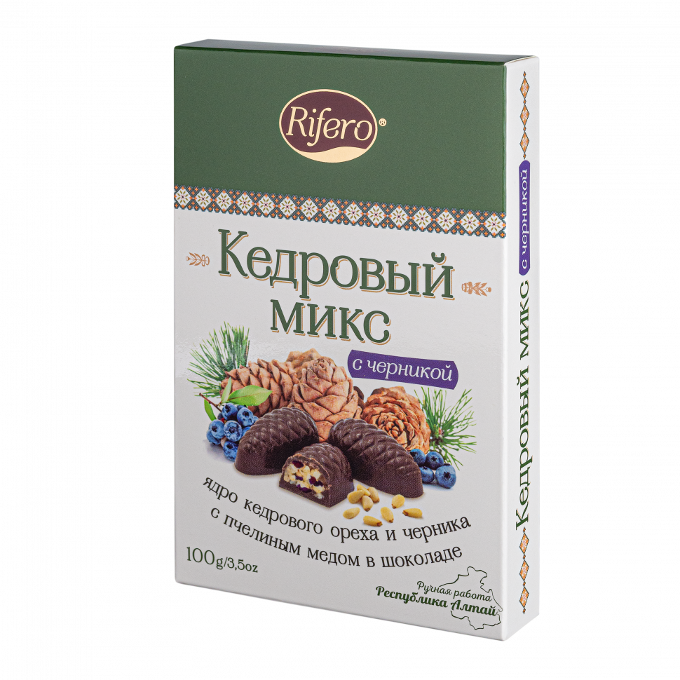  Риф и ко Конфеты "Кедровый микс ЧЕРНИКА" 100г       в Крымске