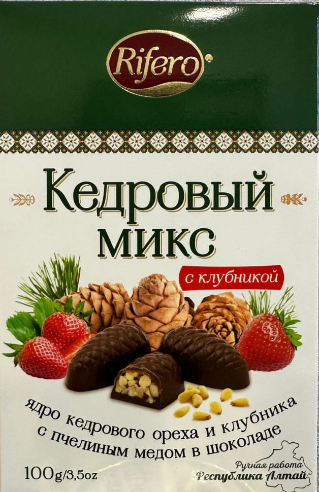  Риф и ко Конфеты "Кедровый микс КЛУБНИКА" 100г     в Крымске