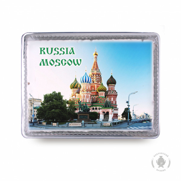№3 Пряник 600г RUSSIA MOSCOW с фотопечатью (в подарочной пластиковой упаковке)  в Крымске