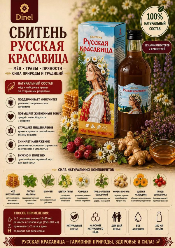 №3 Сбитень Русская красавица, 250мл в Крымске